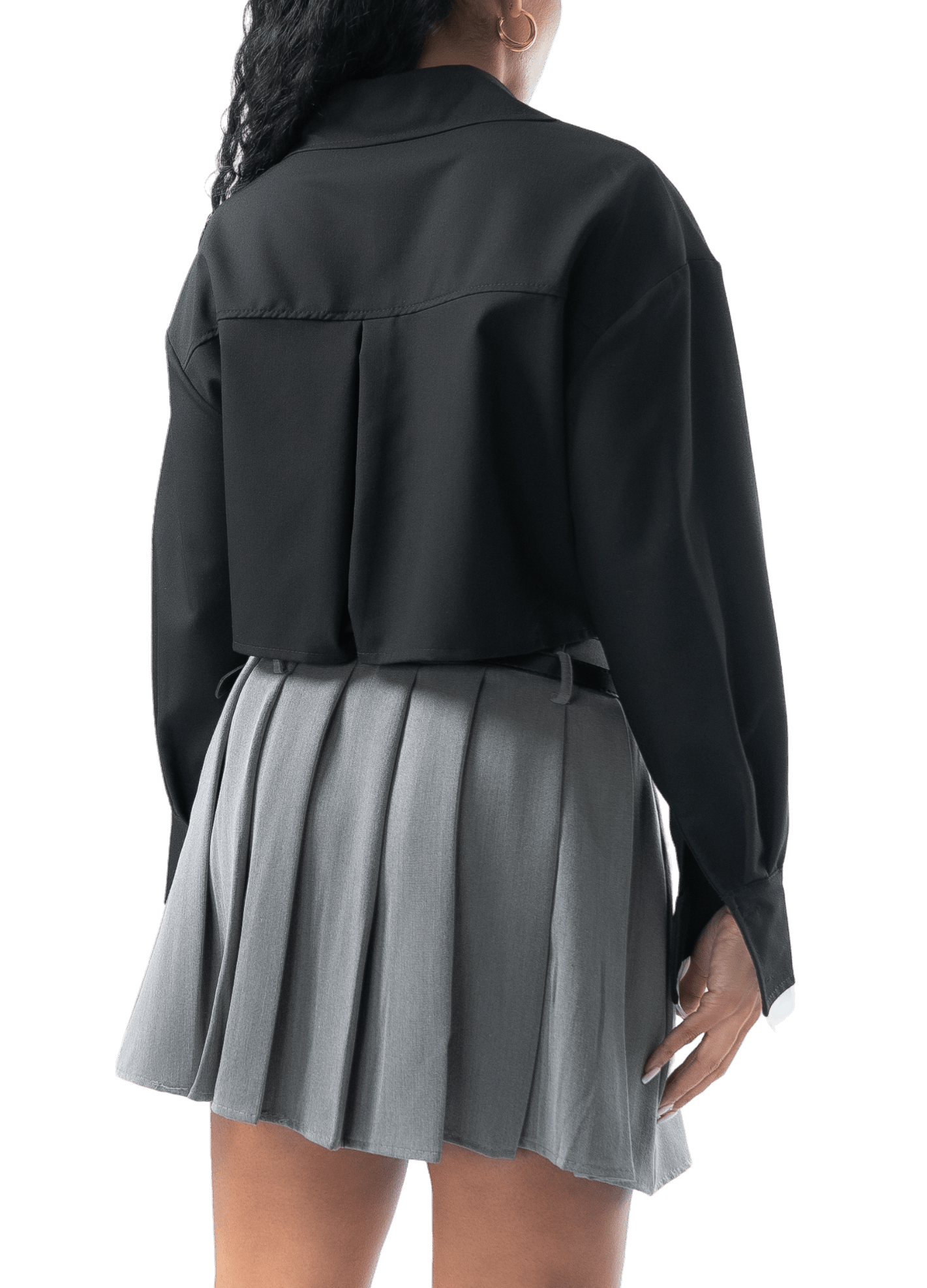 Cropped Utility Button - Up Shirt - GRLS CLUB