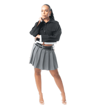 Cropped Utility Button - Up Shirt - GRLS CLUB