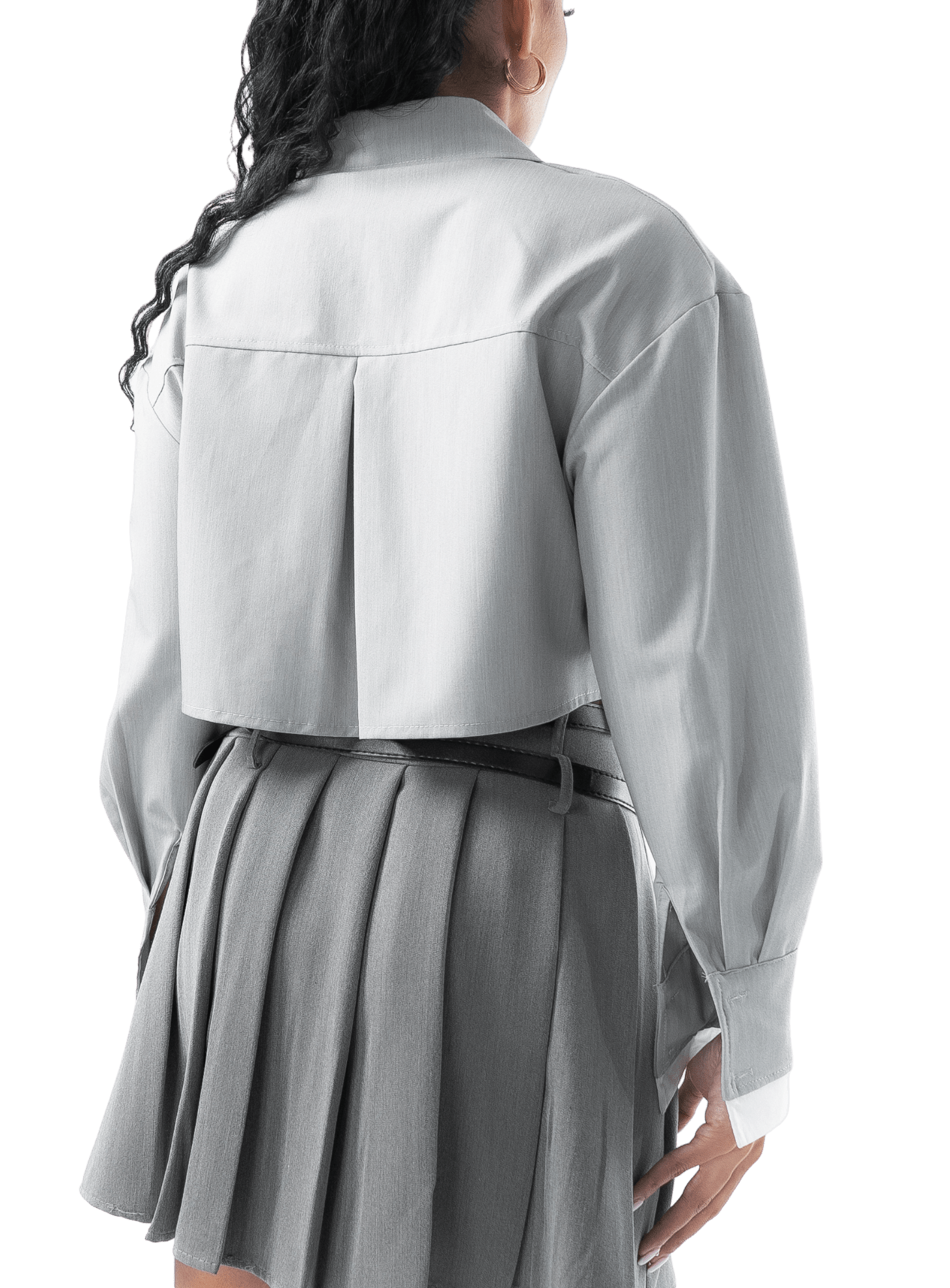 Cropped Utility Button - Up Shirt - GRLS CLUB