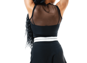 Mesh Panel High Neck Crop Top - GRLS CLUB