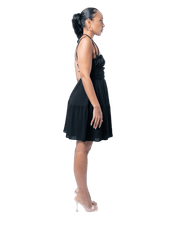 Midnight Smocked Halter Dress - GRLS CLUB