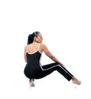 Monochrome Contrast Edge Jumpsuit - GRLS CLUB