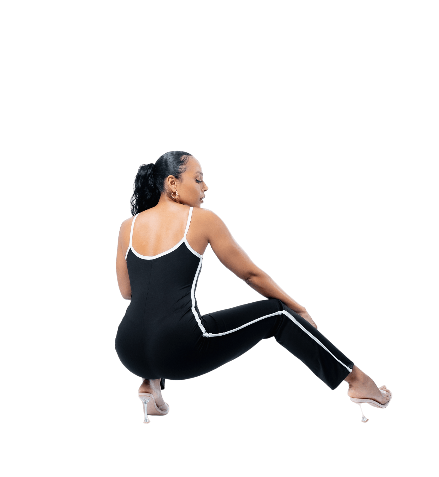 Monochrome Contrast Edge Jumpsuit - GRLS CLUB