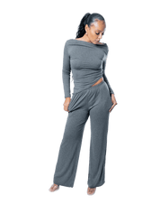 Off - Shoulder Long Sleeve Lounge Co - ord - GRLS CLUB