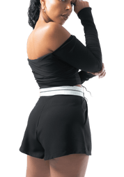 Off - Shoulder Ribbed Crop Top - GRLS CLUB