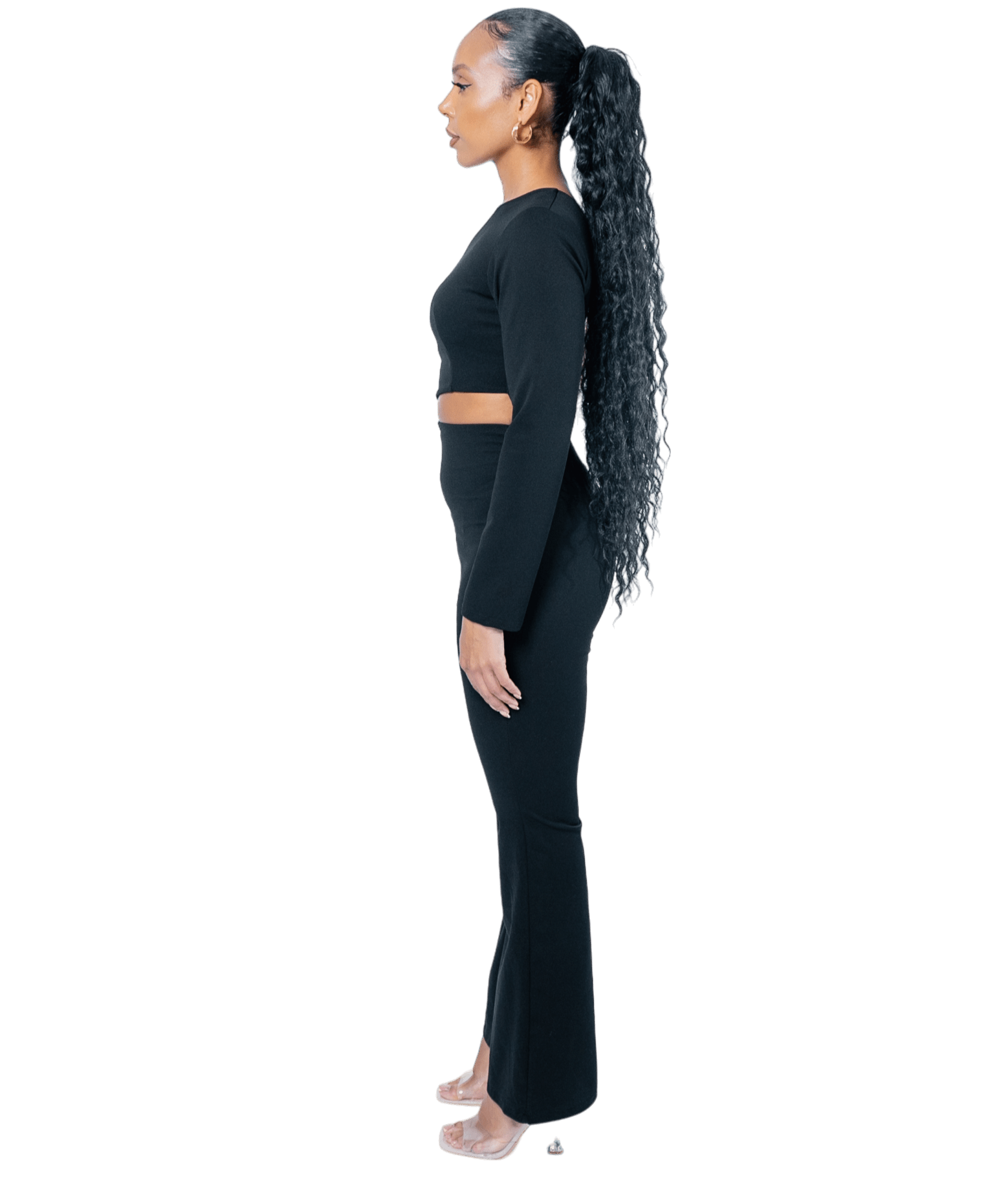 One - Shoulder Cutout Flared Jumpsuit - GRLS CLUB