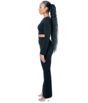 One - Shoulder Cutout Flared Jumpsuit - GRLS CLUB