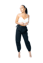 Ribbed Front - Twist Padded Crop Top - GRLS CLUB
