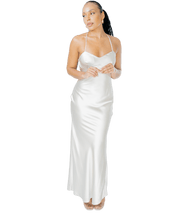 Satin Strappy Back Maxi Dress - GRLS CLUB