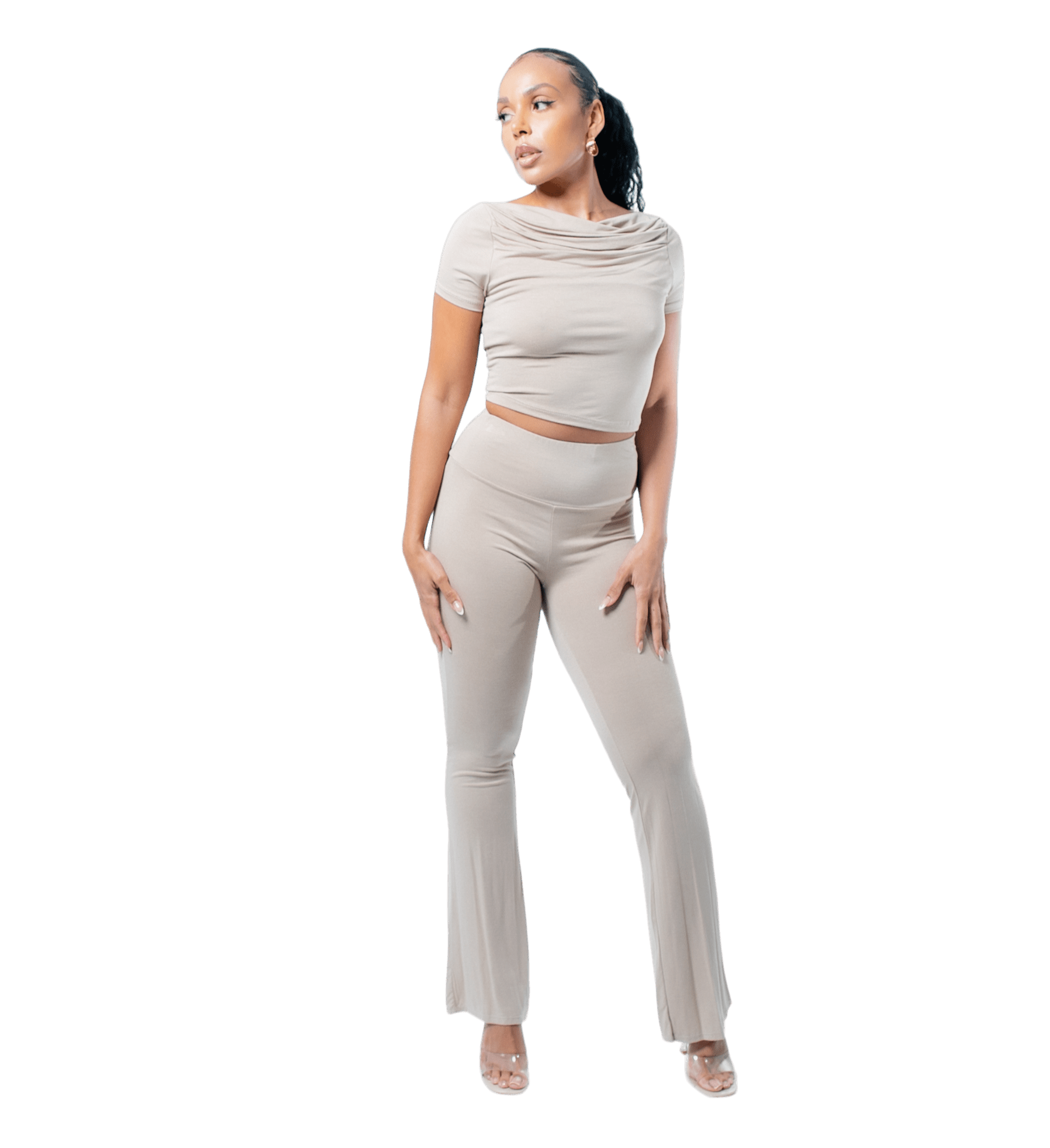 Short Sleeve Flare Leg Co - ord - GRLS CLUB