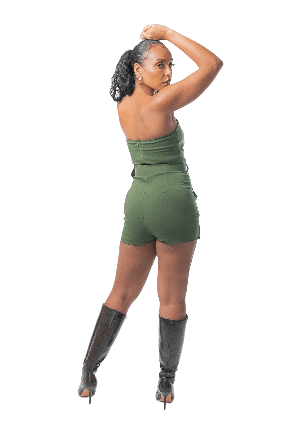 Strapless Utility Belted Playsuit - GRLS CLUB